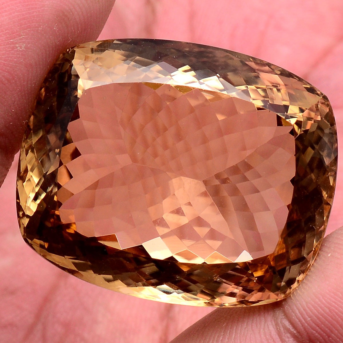 96.17 Cts VVS Natural Citrine Cushion Cut Hi-Grade Certified Untreated Gemstone