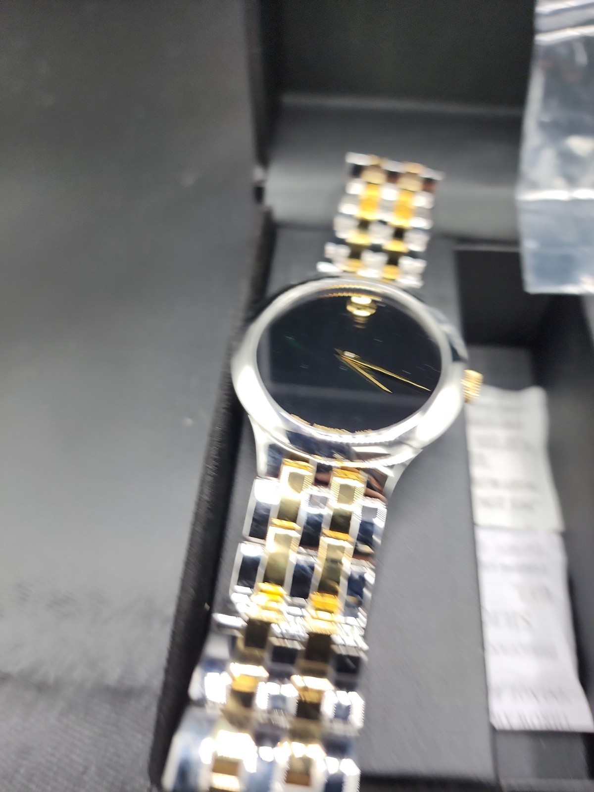 Movado Men’s Veturi Two-Tone Stainless Steel Watch – New In Box & New Battery