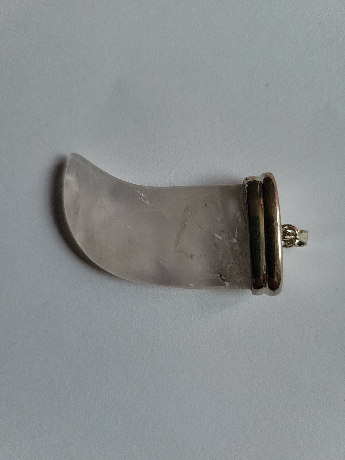 Natural Clear Crystal Quartz Healing Pendant