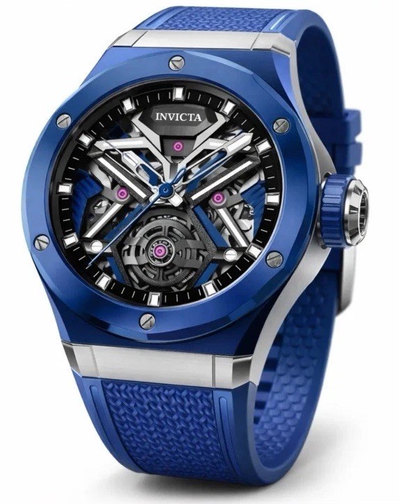 Invicta Celestial Orbitha 69543 Automatic Skeleton Blue K9 Case 45mm #automatic
