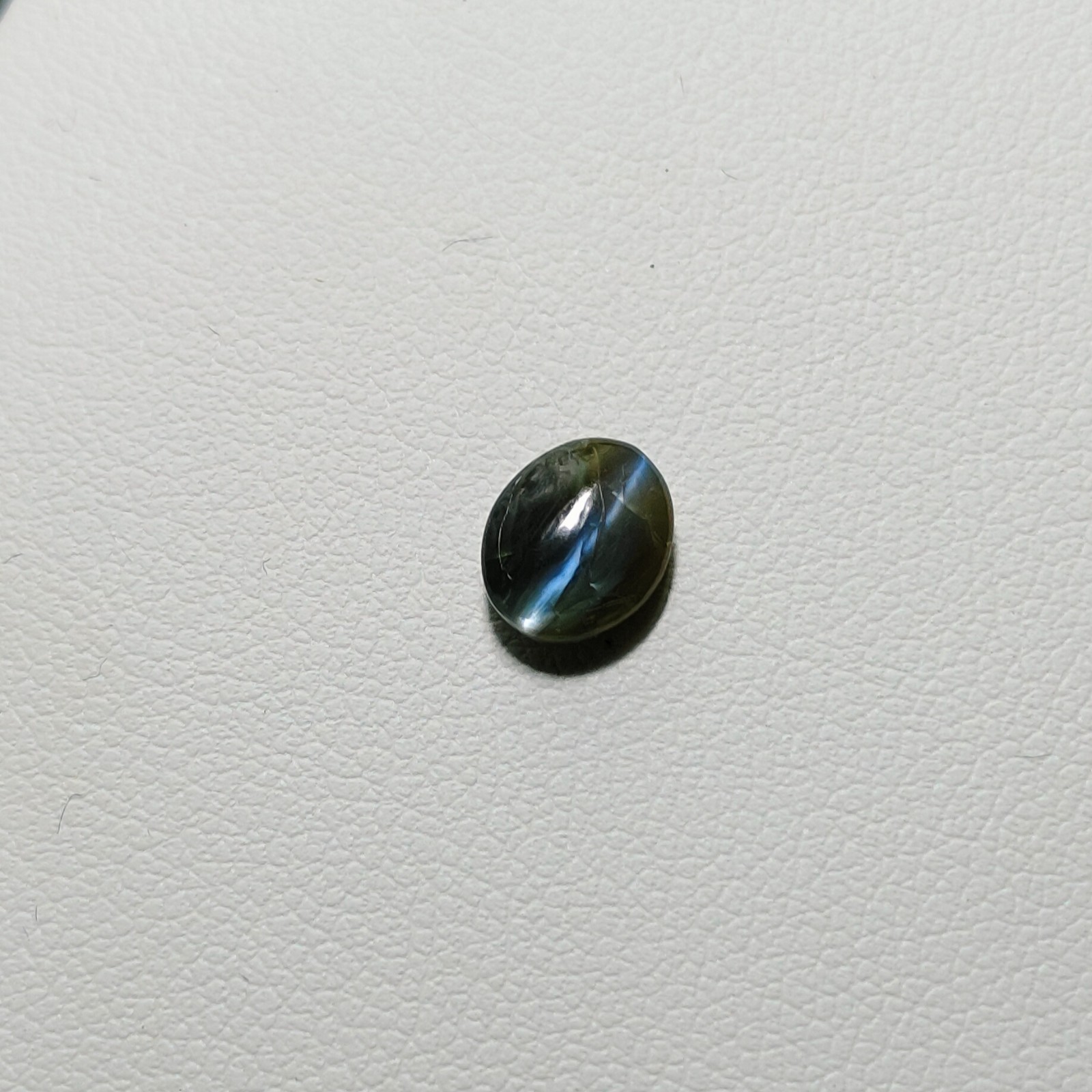 1.54 Ct Natural Alexandrite Cats Eye Loose Gemstone 7.6×6.2×3 mm Cab Oval Green