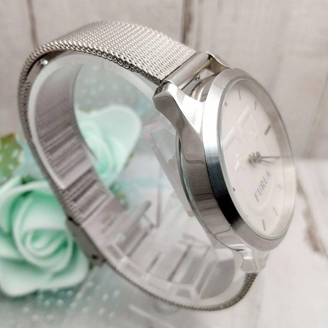 Working Item Furla Wristwatch Ladies’ Unisex Brand Logo Mesh Belt