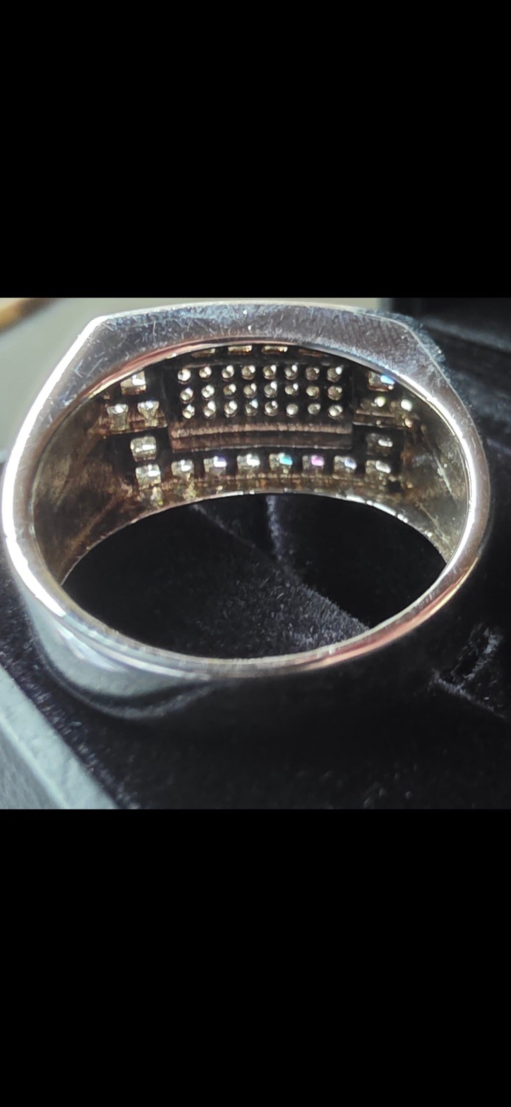 Elysium Silver 925 Elite Men’s ring New polished with 18kt rhodium. Size in pics