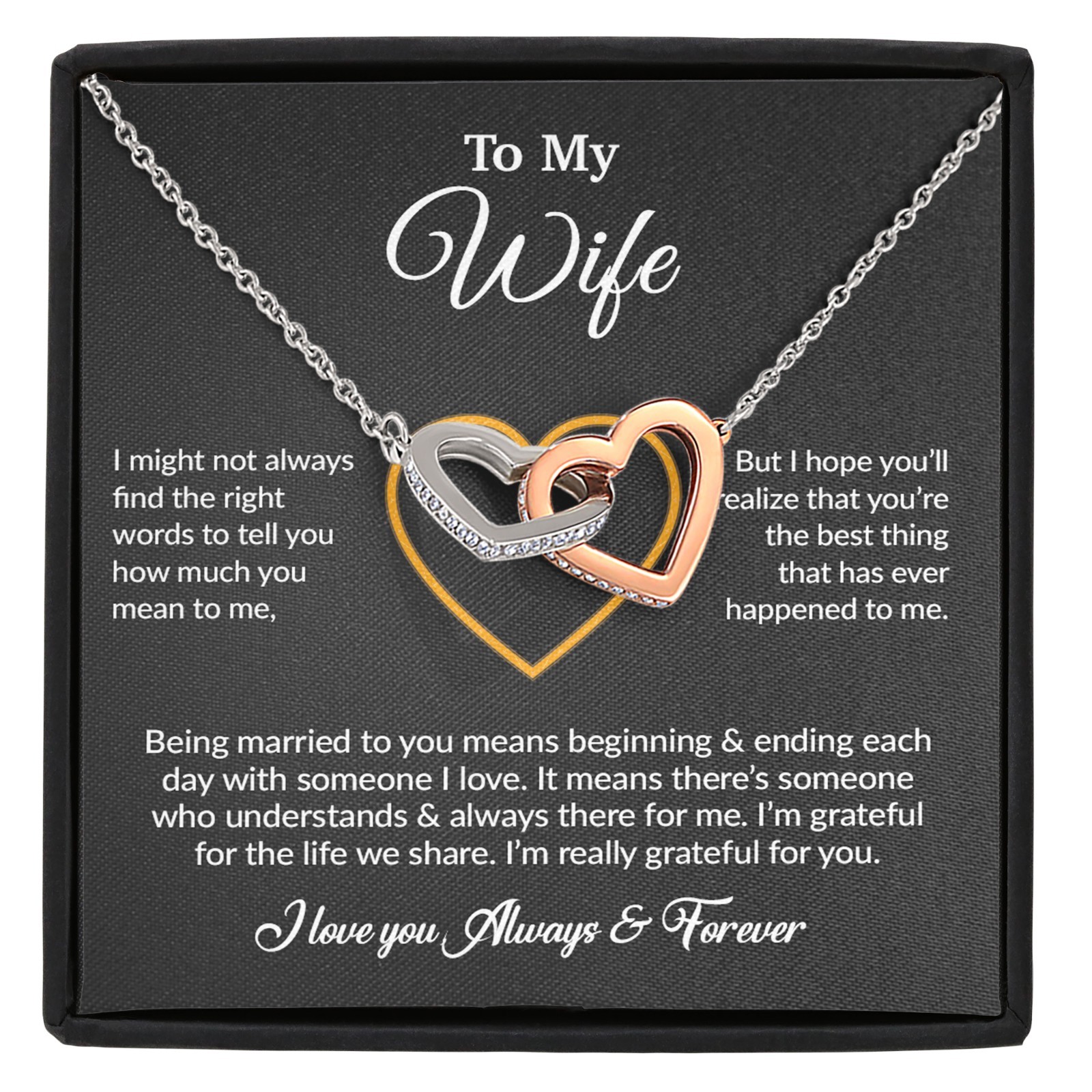 To My Wife Necklace, Gift For Wife, Anniversary Gift For Wife, Necklace For Wife