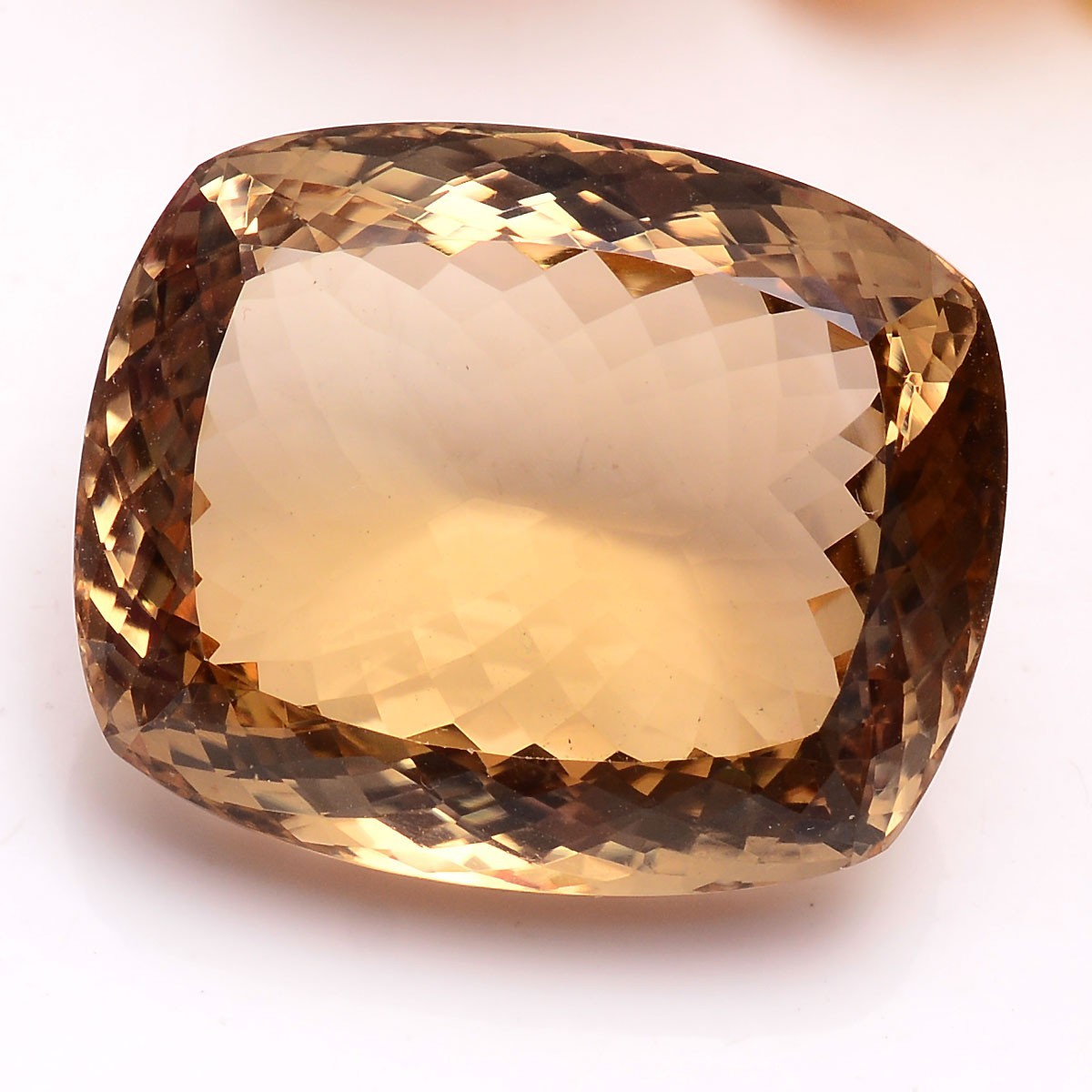 96.17 Cts VVS Natural Citrine Cushion Cut Hi-Grade Certified Untreated Gemstone
