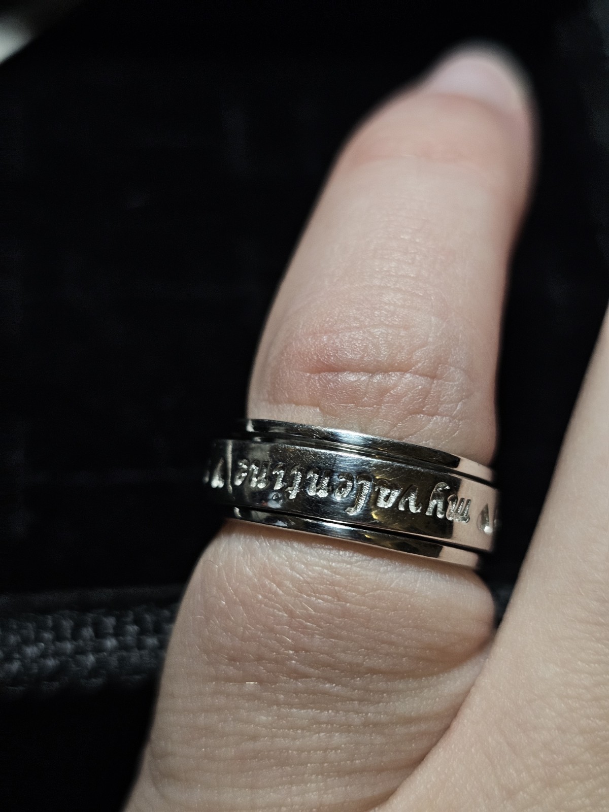 Simple Very Nice My Valentine Heart 💝 Sterling Spinner Ring Band Sz 7 #S39/01
