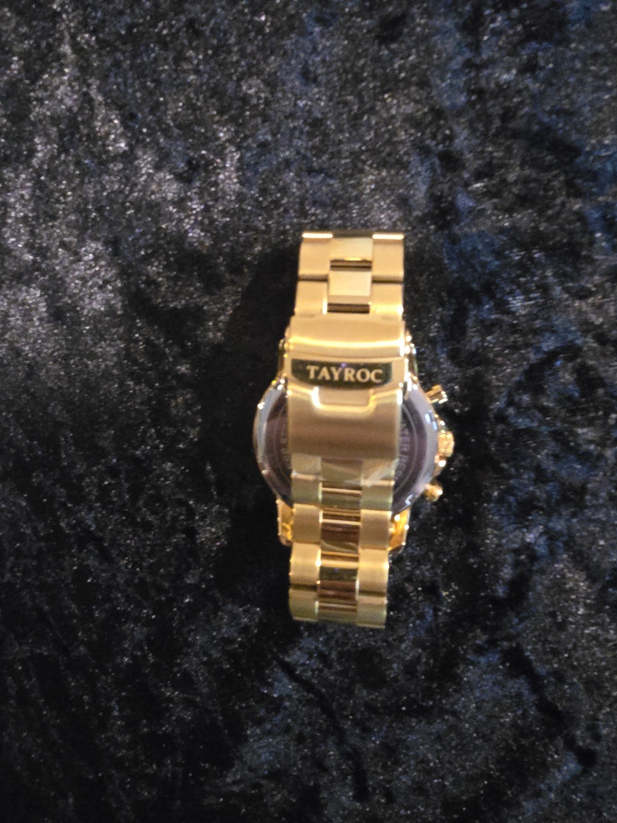 Tayroc Iconic 5atm All Gold Chronograph 42/44mm Wristwatch 2018 unworn need bat