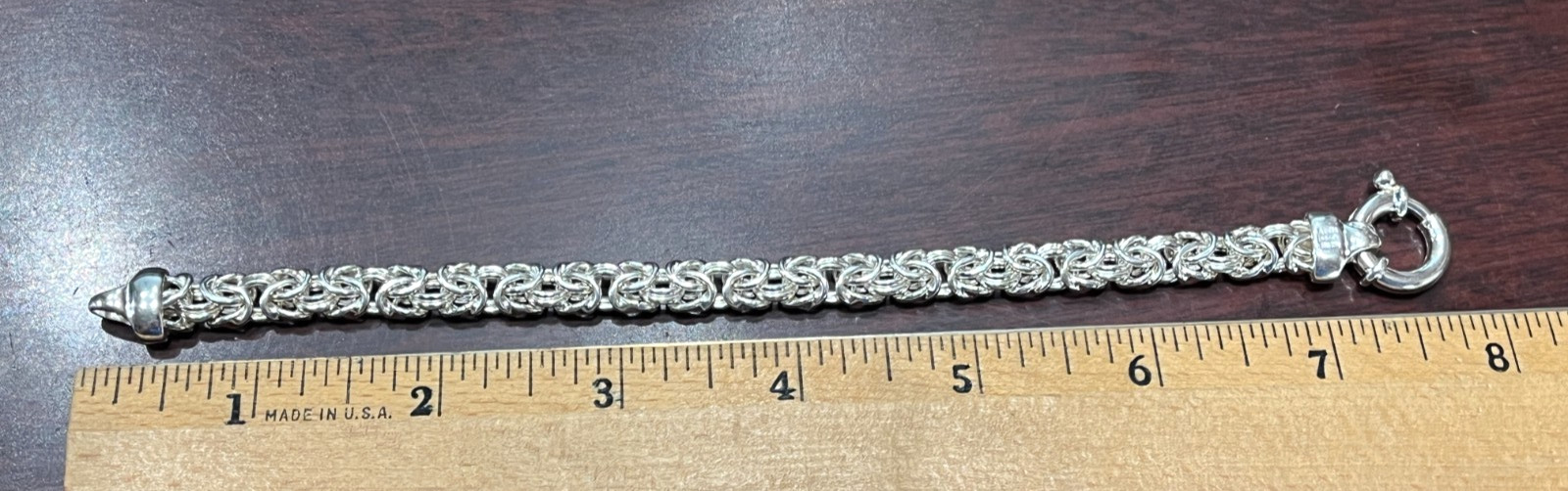 Milor Sterling Silver Byzantine Chain Bracelet – 7″ – 16.8g – Italy