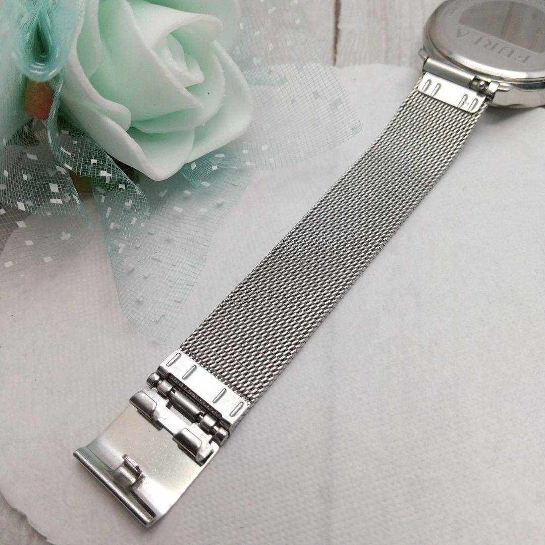 Working Item Furla Wristwatch Ladies’ Unisex Brand Logo Mesh Belt