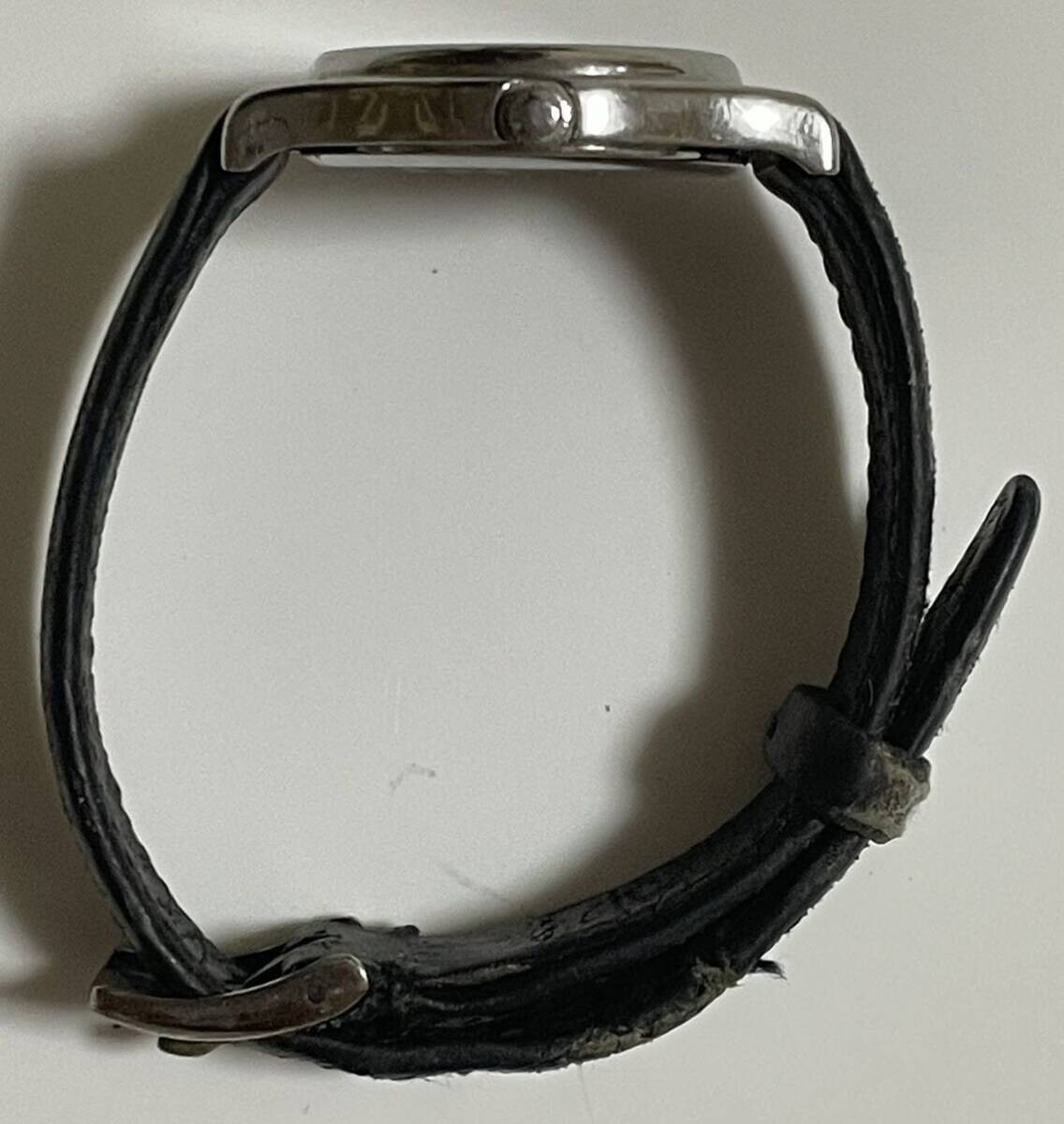Tiffany & Co. Classic Round Watch Roman Numeral/Date Black Strap W/W02