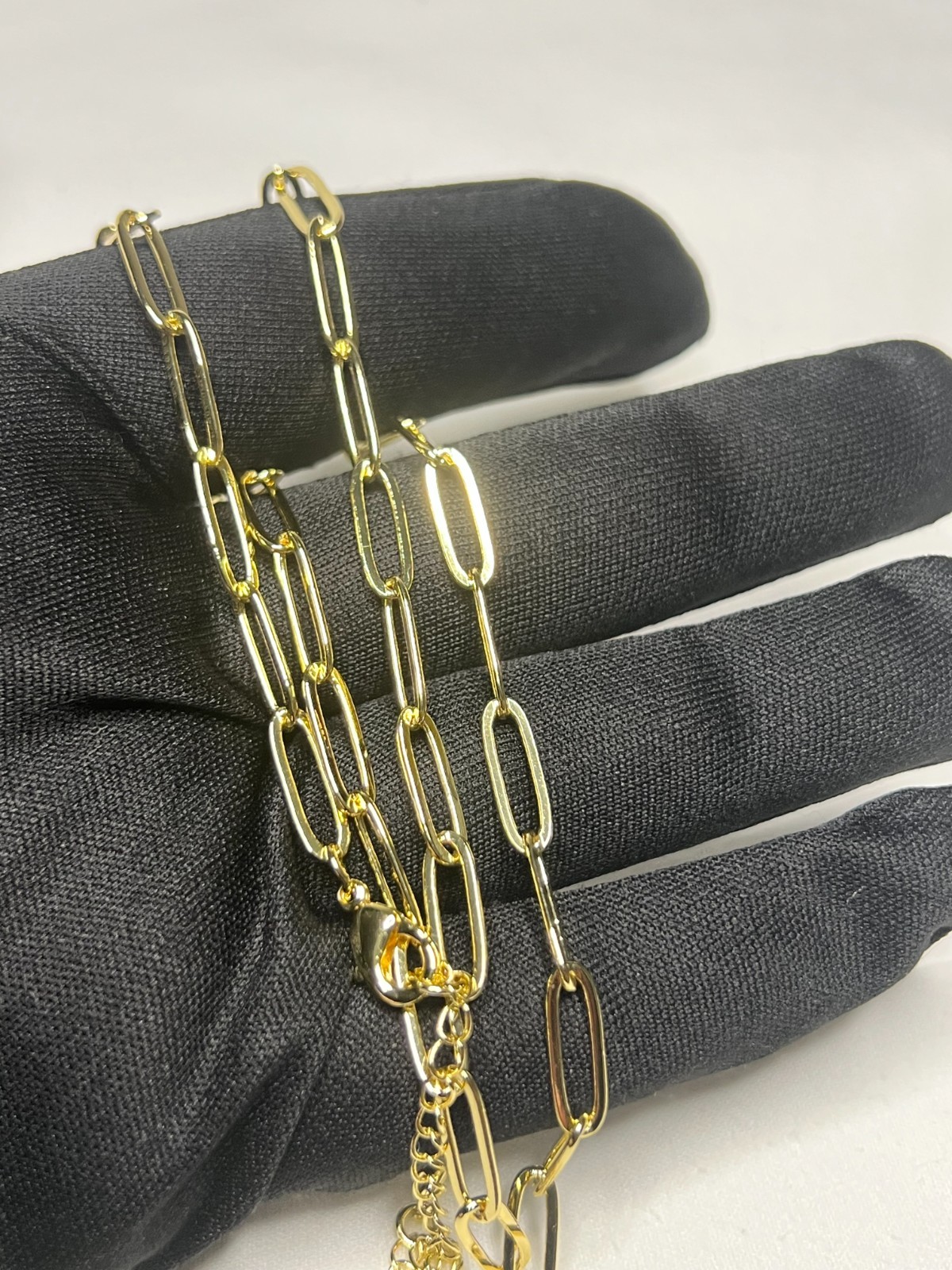 17″ 14K Gold‑Filled Paperclip Chain Necklace w/ 2″ Extender – 3.5mm Width