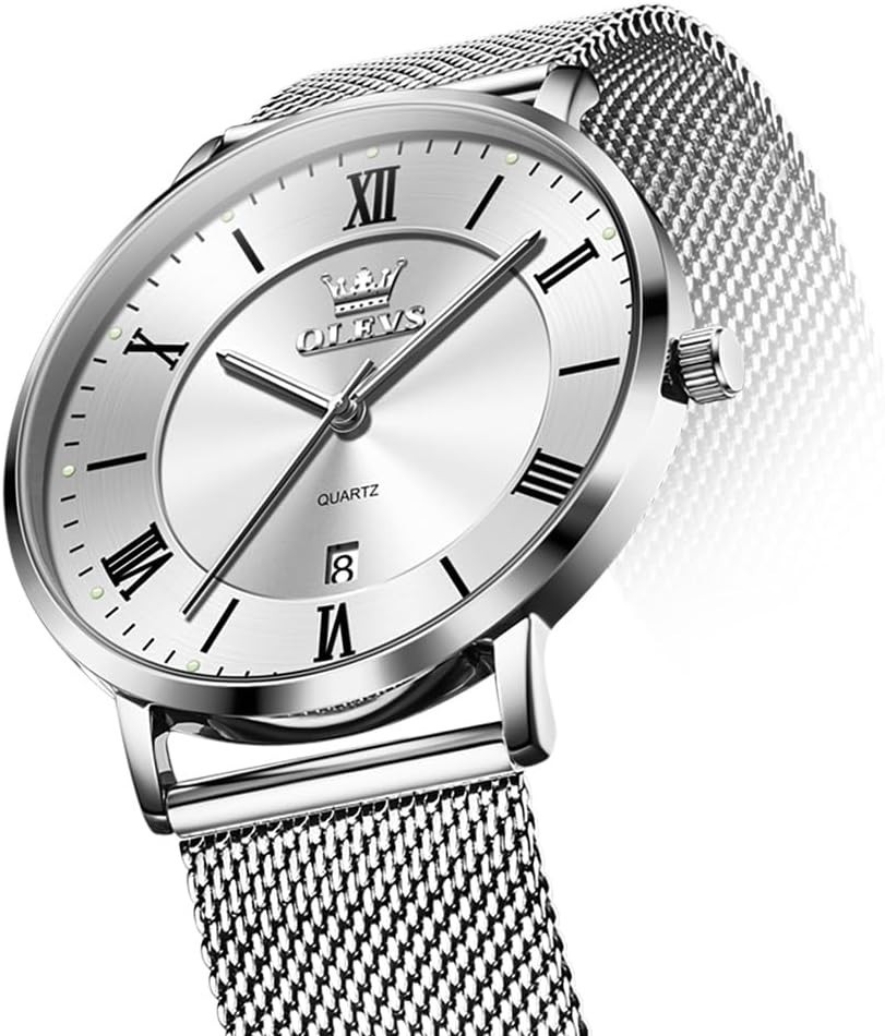 Stainless Steel Men’s Quartz Watch with Day-Date – Casual & Business Style