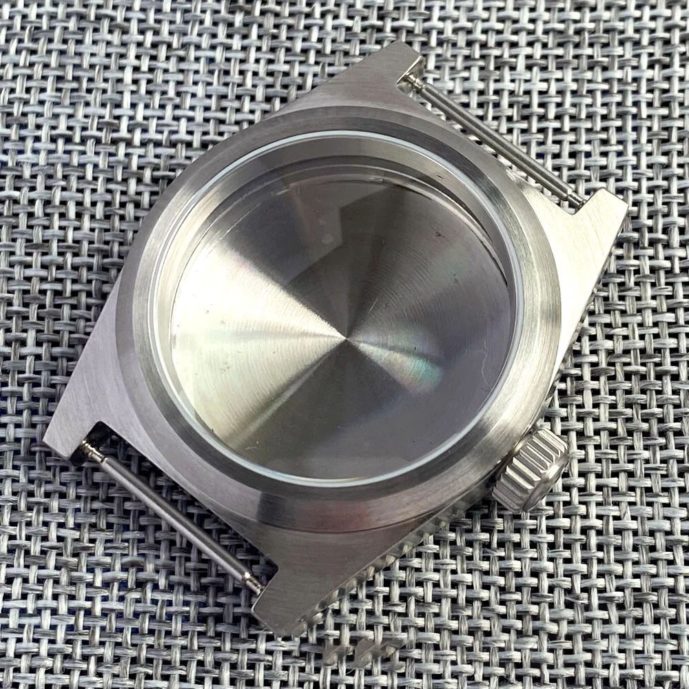 New 38mm AR Sapphire 20ATM Brushed Steel Watch Case Fit NH35 ETA2824 Miyota 8215
