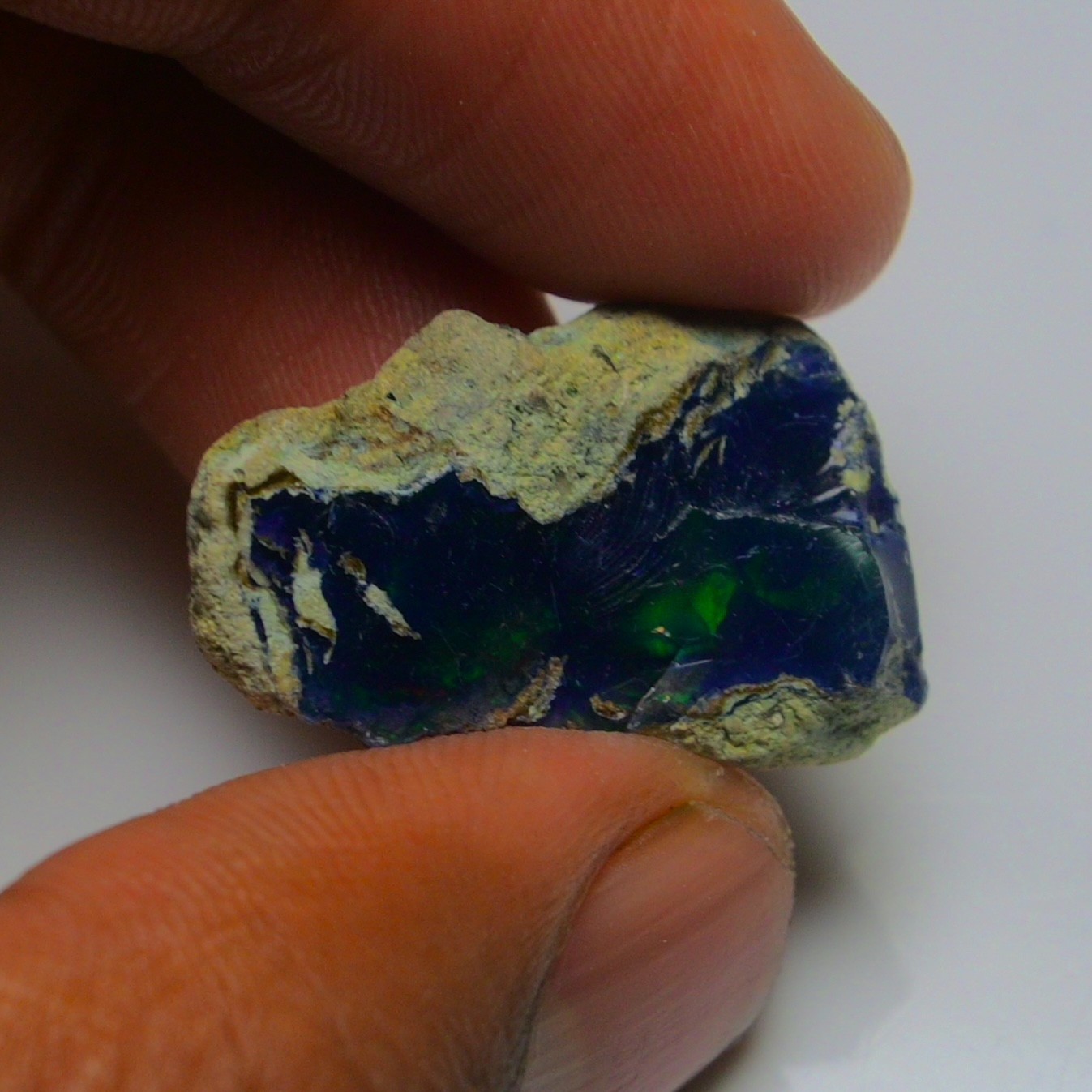 Blue Opal Rough 9.45 Carats, Smoked Ethiopian Welo Opal Rough, Fire Opal Rough
