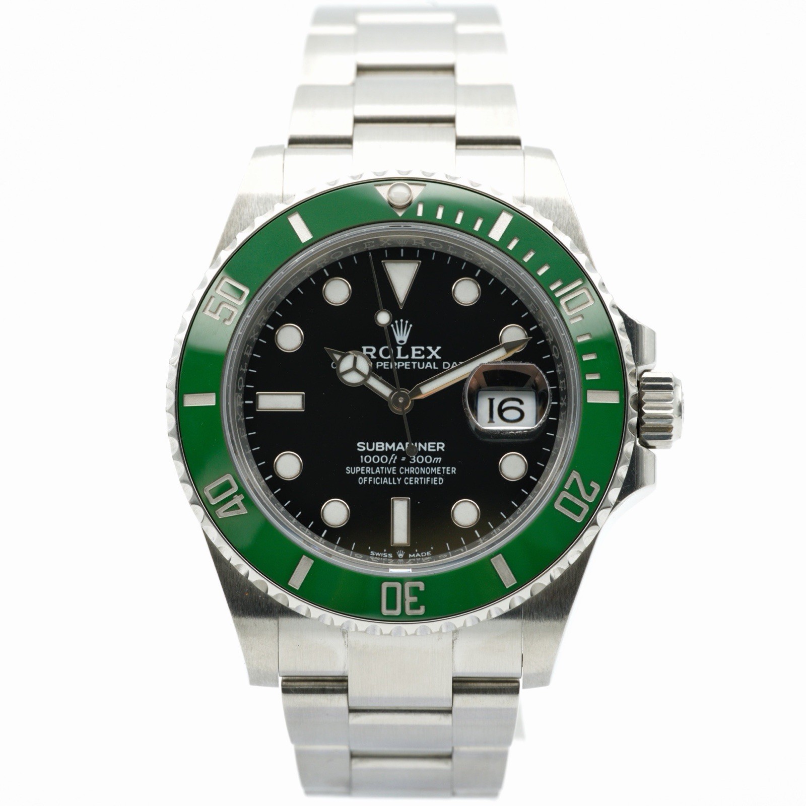Rolex Submariner “Starbucks” 126610LV Silver Oyster Bracelet Green Bezel 2024
