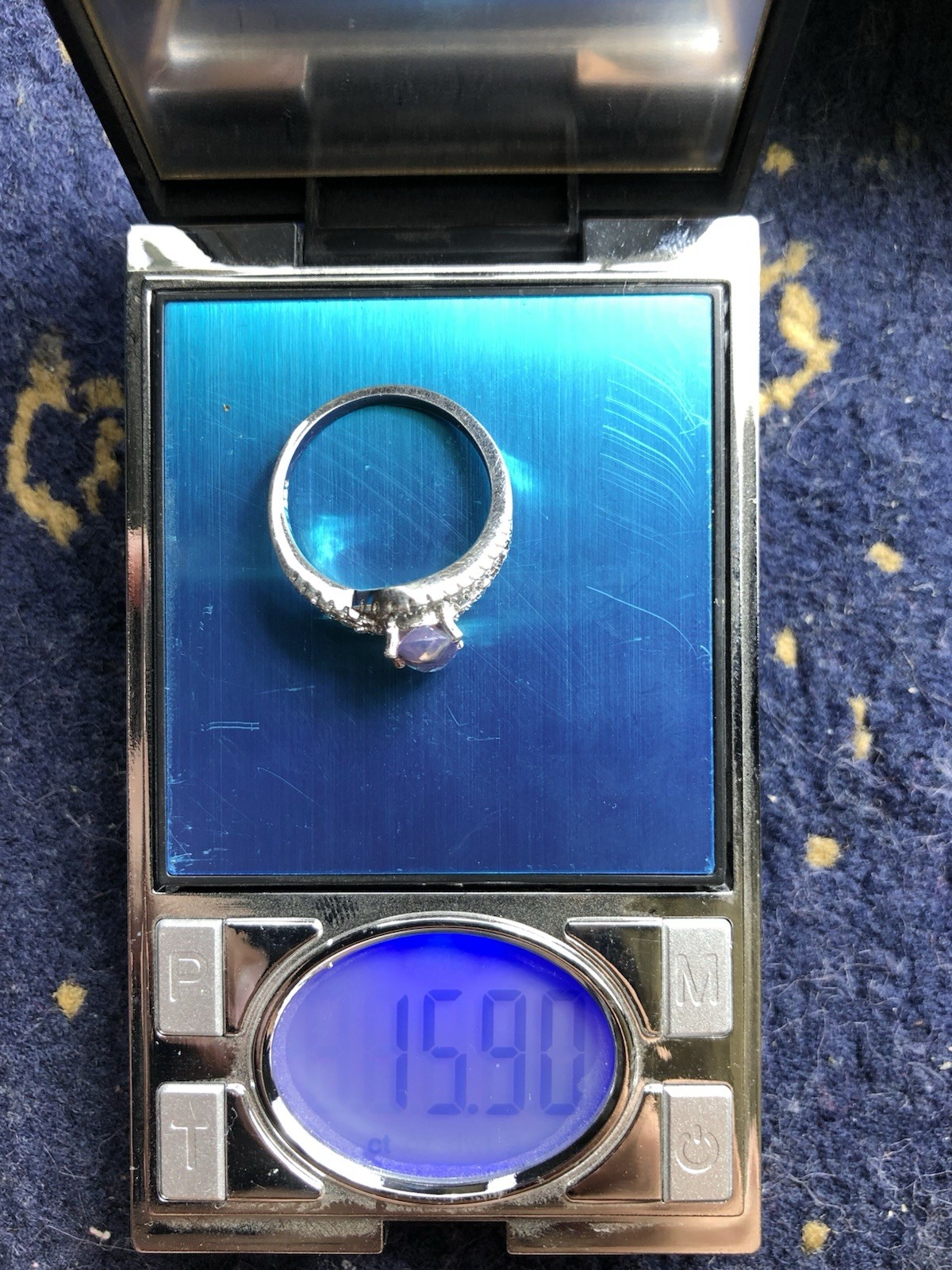Natural Kashmir Purple Sapphire Ring 925 Sterling Silver Oval Size 6.5 Fine Gem