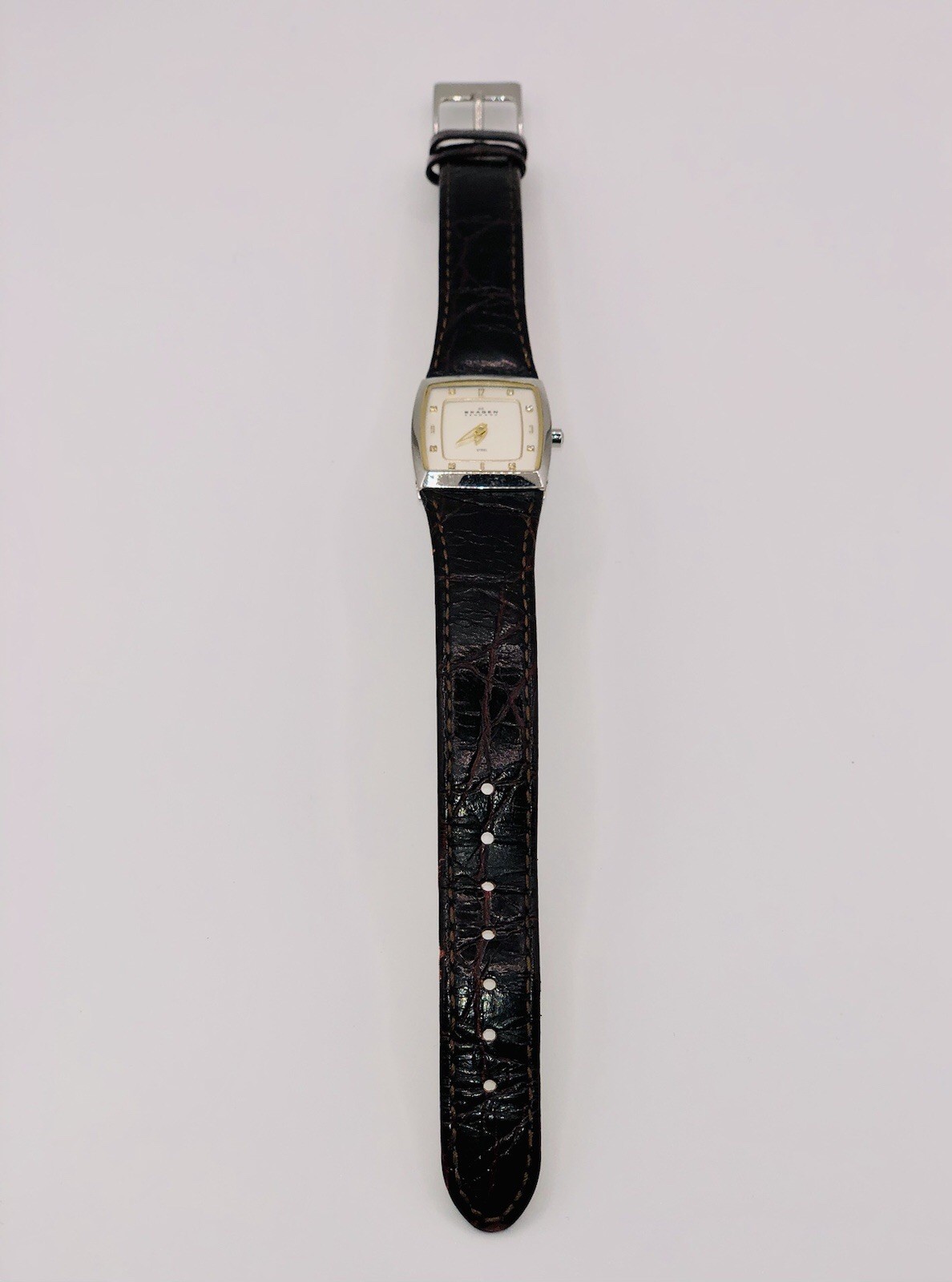 Skagen Denmark 380XSSLD4A1 Ladies Watch~Vintage Look~Crystal Hour Marks~New 🔋✅