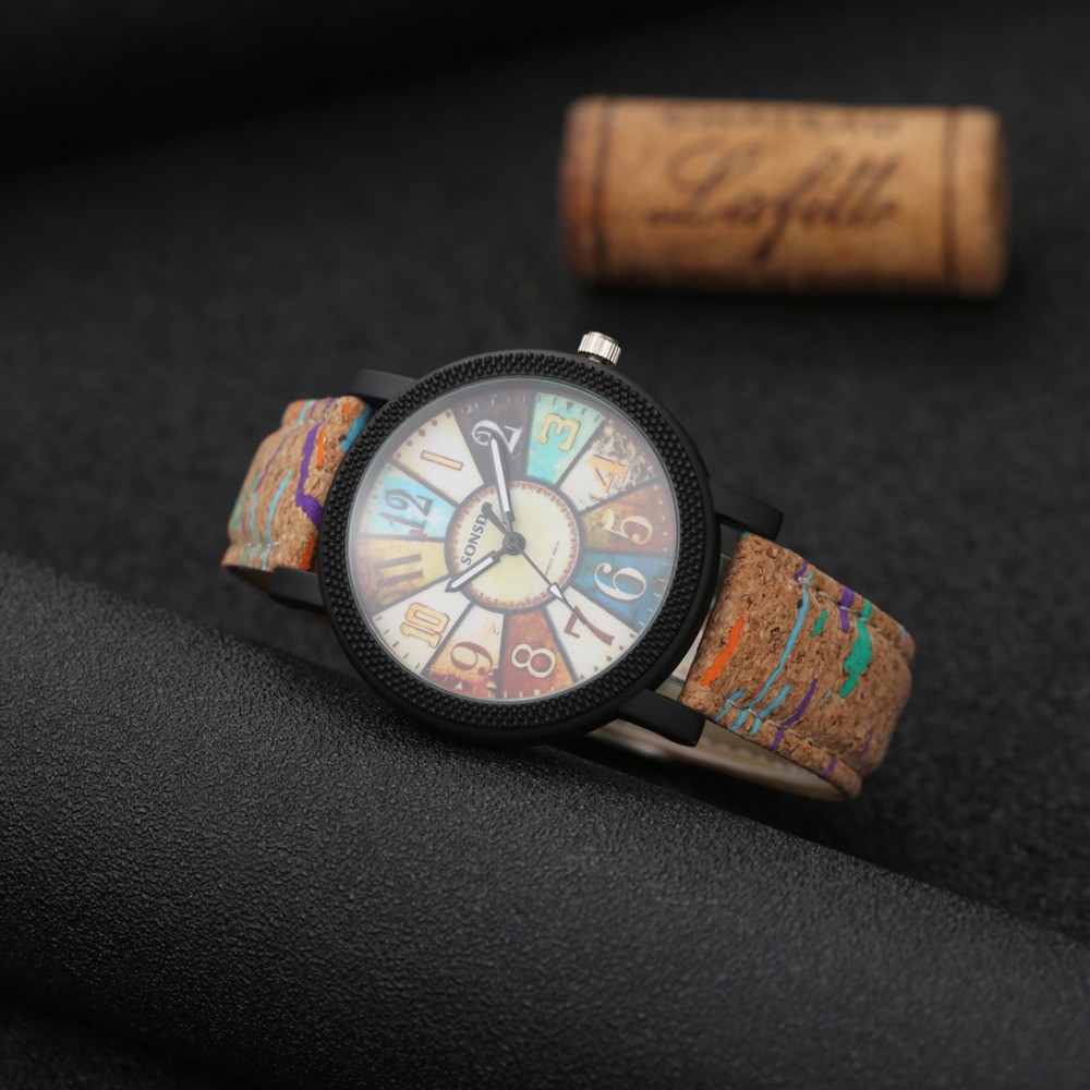 Women’s Vintage Leather Quartz Watch – Casual Retro Wristwatch Gift – Classic Ro