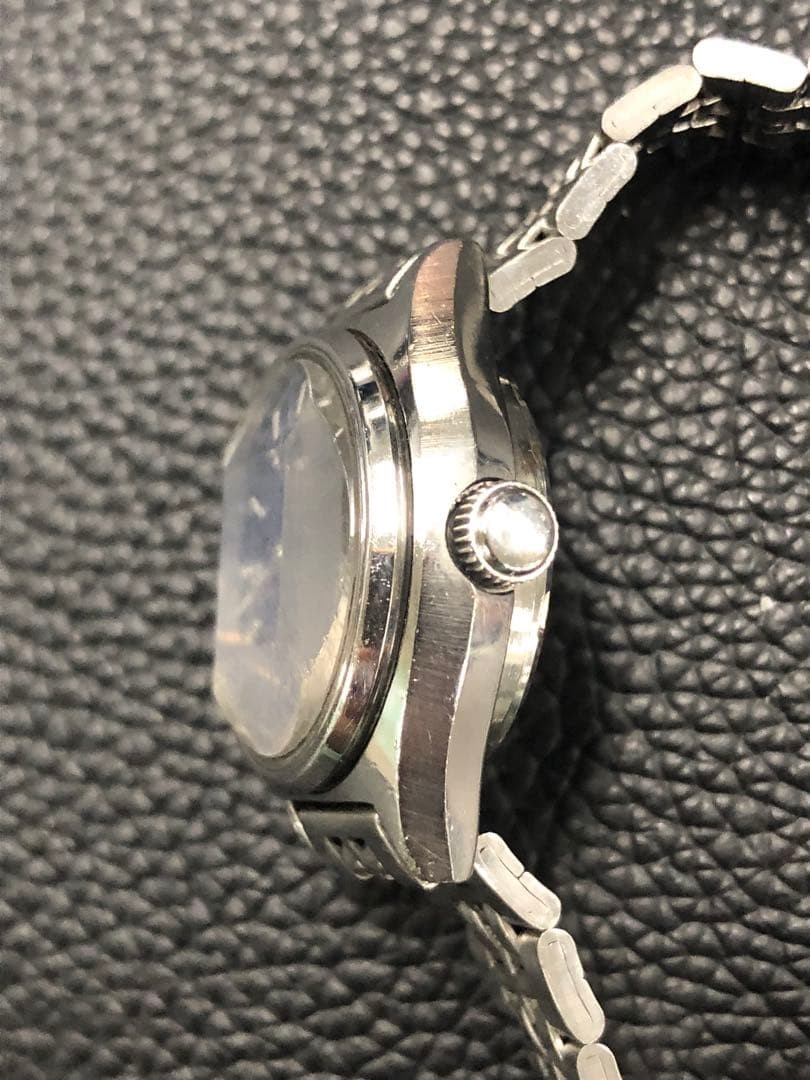 SEIKO Automatic 17 Jewels Ladies Watch Silver Runs 25.5mm Vintage Japan