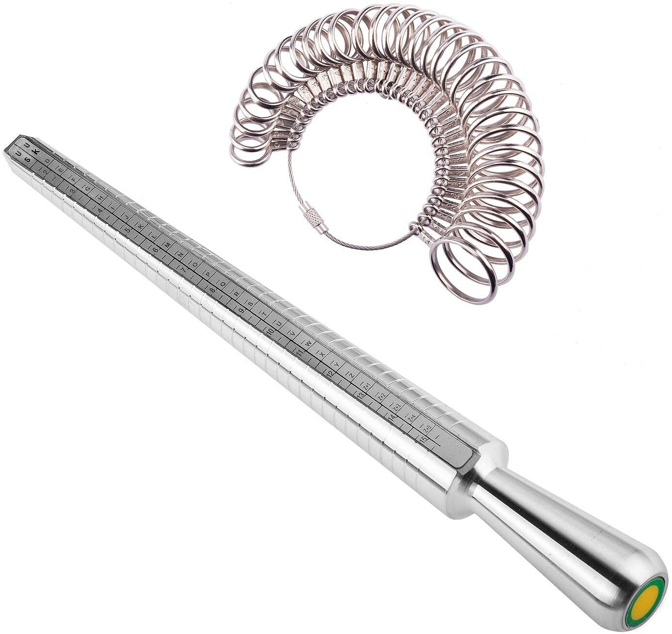 Ring Sizer Measuring Tool Set Metal Finger Sizing Gauge Women Men Wedding New
