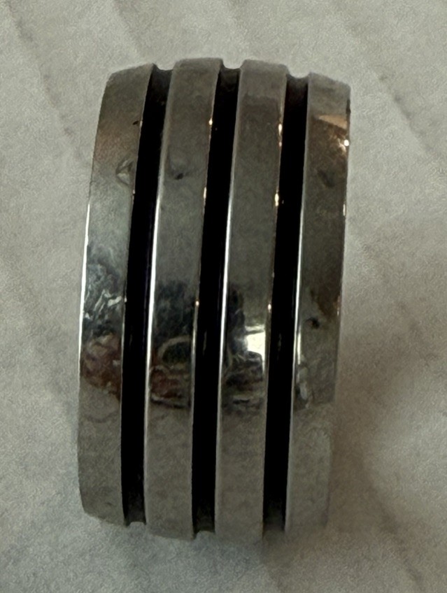 Stainless Steel Fashion Ring Size 9.75 Stamped BS stainless steel.