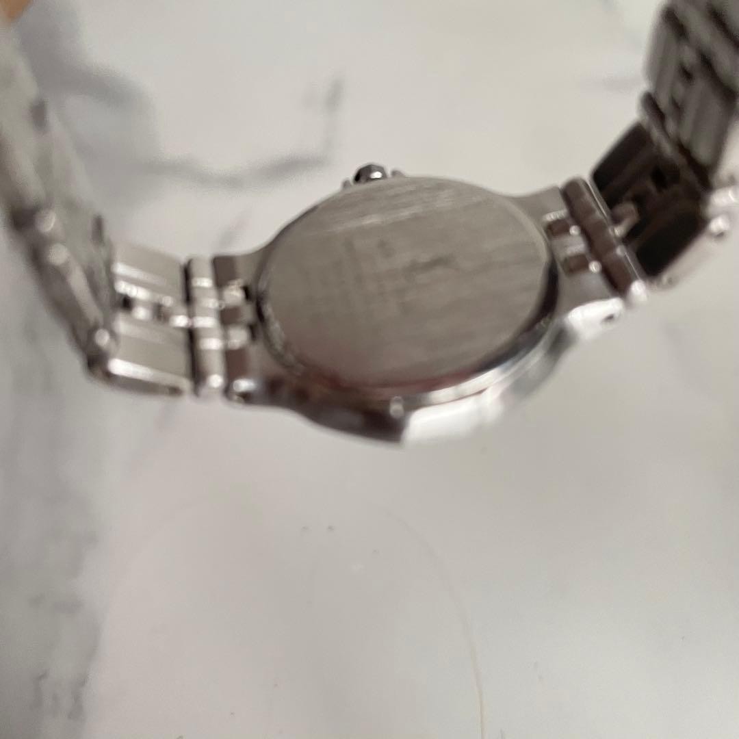 Yves Saint Laurent Date Watch Gray Dial Quartz Silver 24.7mm Working Ladies