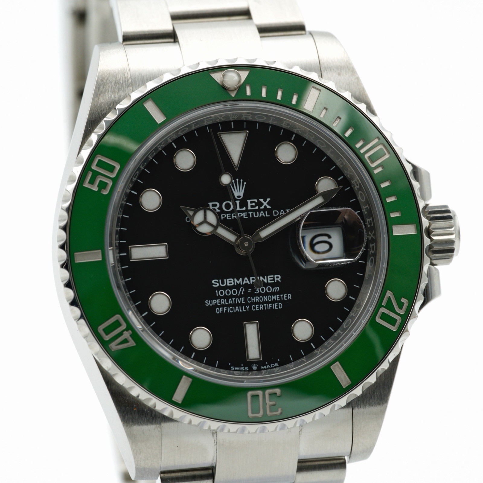 Rolex Submariner “Starbucks” 126610LV Silver Oyster Bracelet Green Bezel 2024