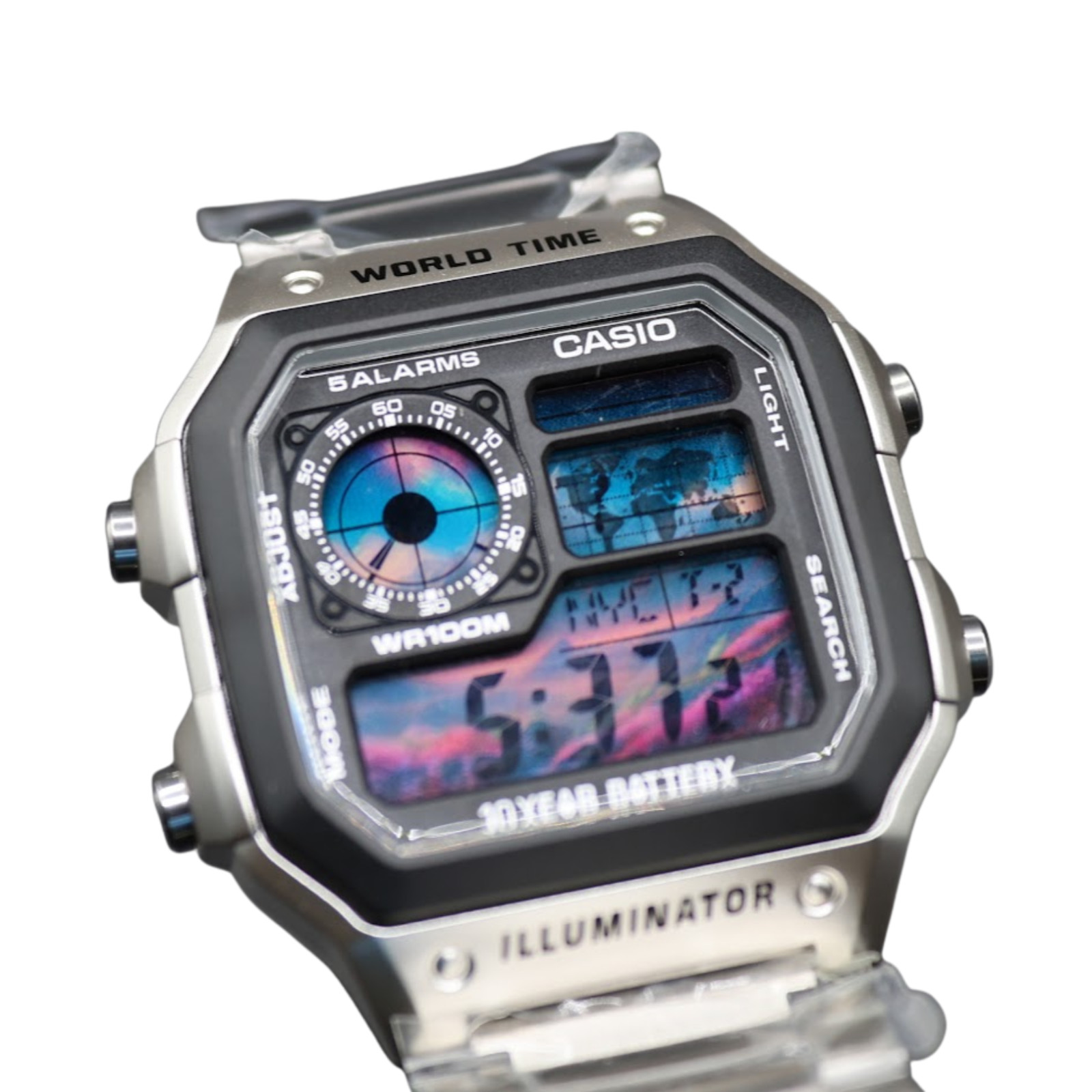 CASIO AE-1200WHD Royale World Time Watch Mod Nigh Sky Display Mod