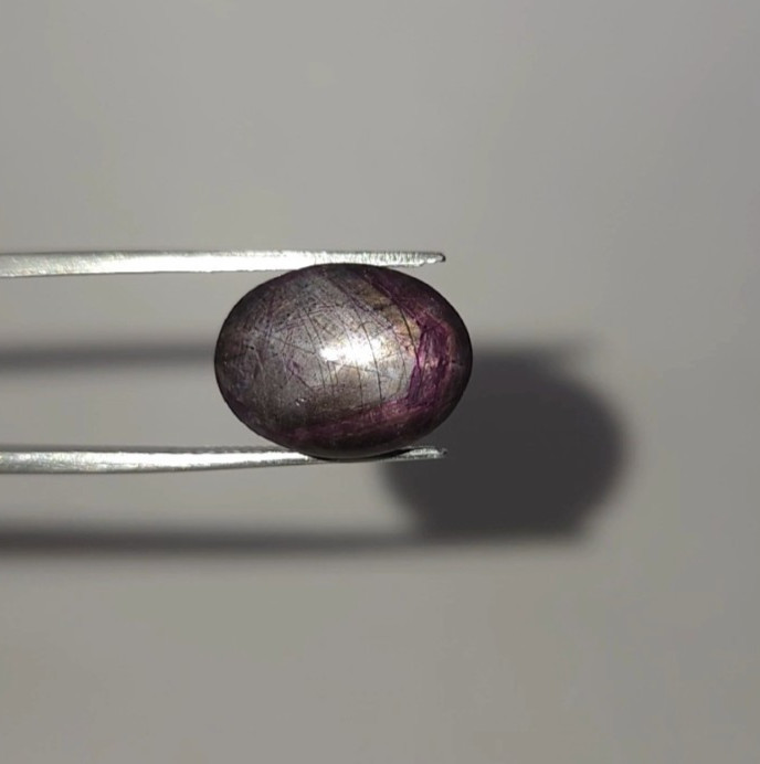 Natural 11.35 ct Star Sapphire Black Oval Cabochon untreated loose gemstone