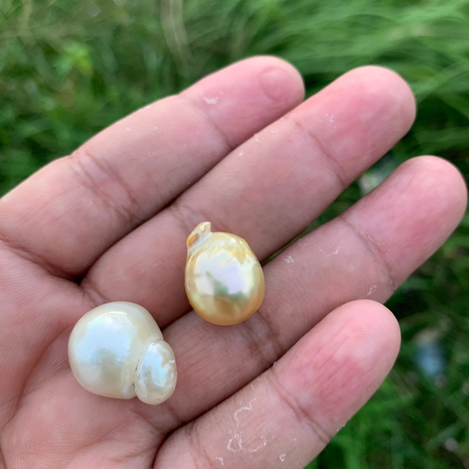 18.1 x 13.4mm Loose Indonesia Saltwater Pearl Big Size Baroque Pearl Beads H10-2
