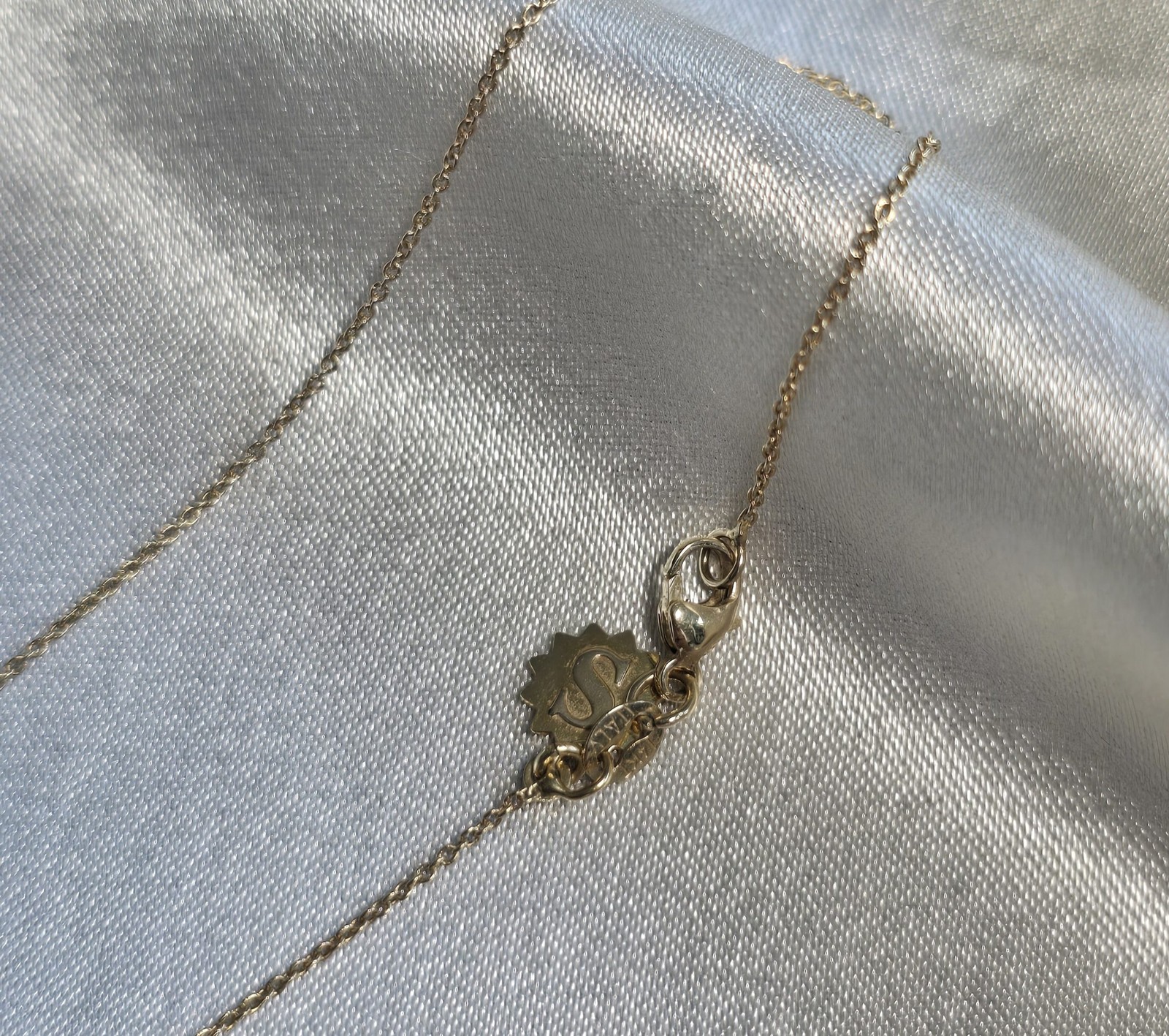 14ct Gold Three-Tone Open Heart Pendant Necklace 16inch/40cm