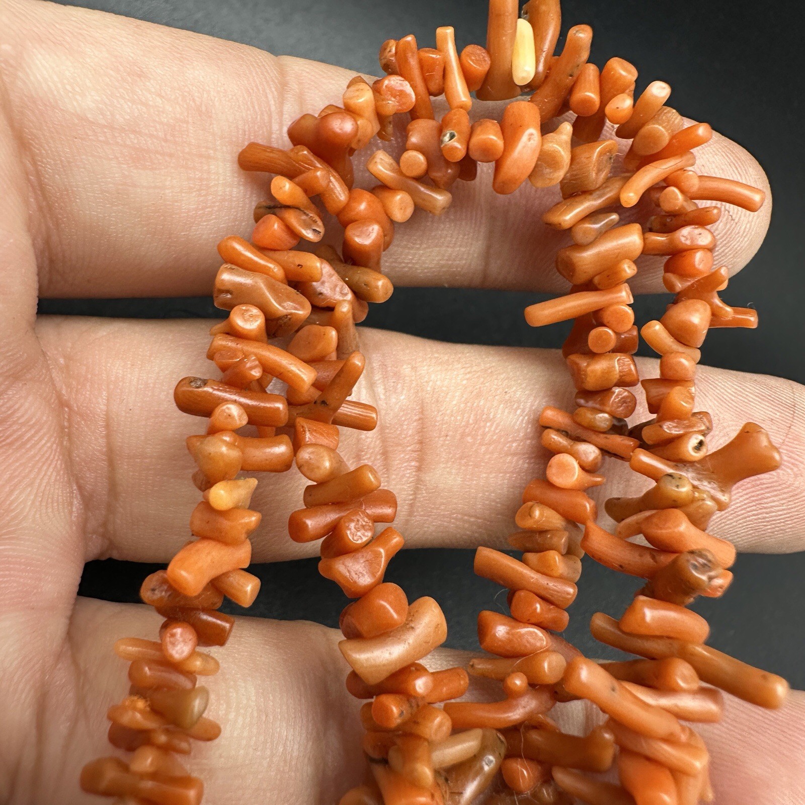 Wonderful ￼29,2 gram Antique natural coral necklace Rare