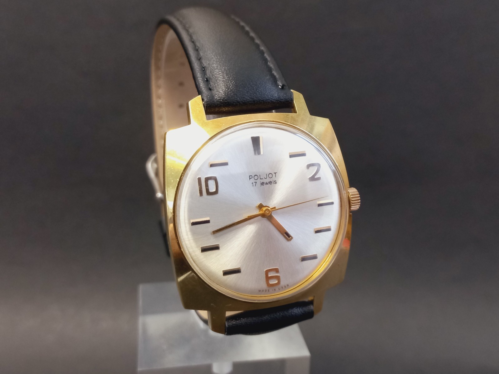 Soviet Vintage Watch Raketa, Rare Mechanical Gilded Watch USSR