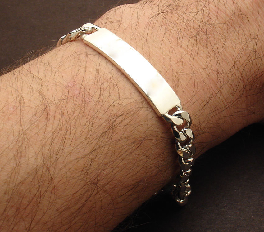 9″ Mens 8mm Solid Miami Cuban Curb Chain ID Bracelet Real 925 Sterling Silver