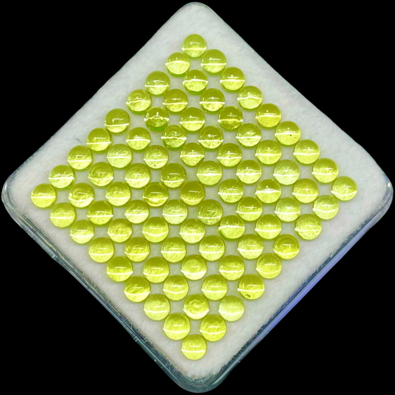 200 Pcs Natural Peridot 3mm Round Cabochon Loose Untreated Gemstones Lot
