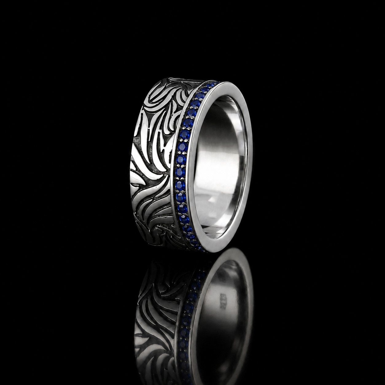 Blue Sapphire Vintage Ring 925 Sterling Silver Handmade Gemstone Jewelry