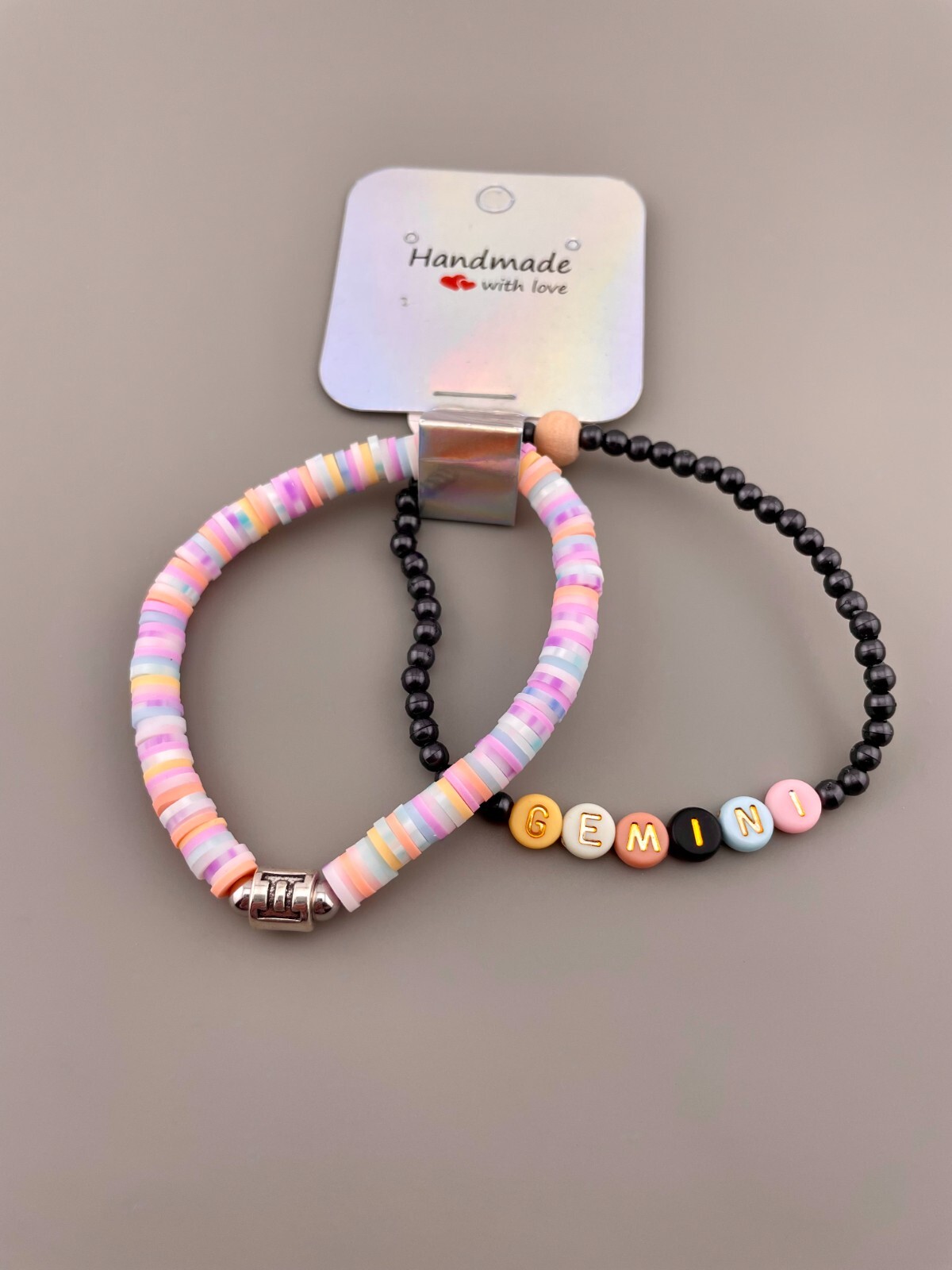 Gemini Zodiac Bracelet NWT Zodiac Horoscope Charm Bracelet with Heishi Beads