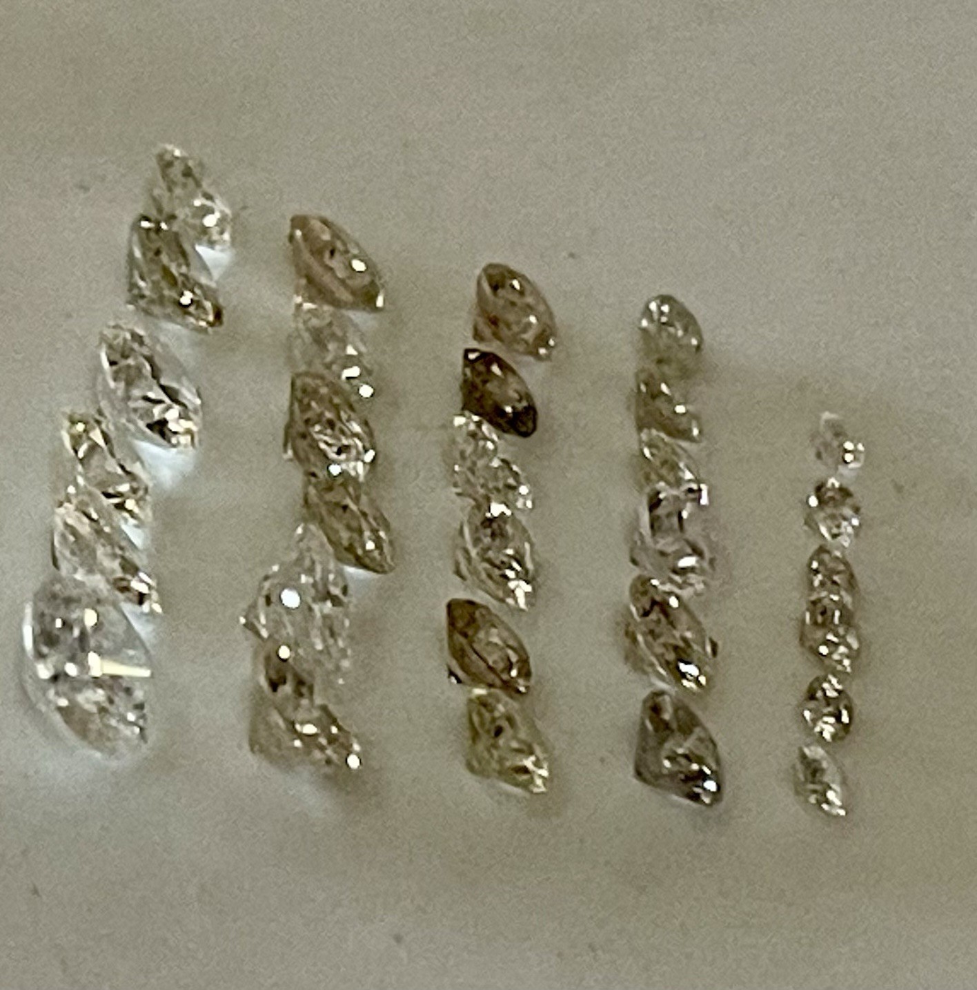 Lot of 30 Loose Diamonds – All Removed From 10k 14k 18k Scrap Gold Jewelry