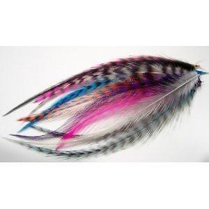 10 Real Feather Mix Hair Extension 4-5.5 Long Includes 4 Silicone Micro-ring Be