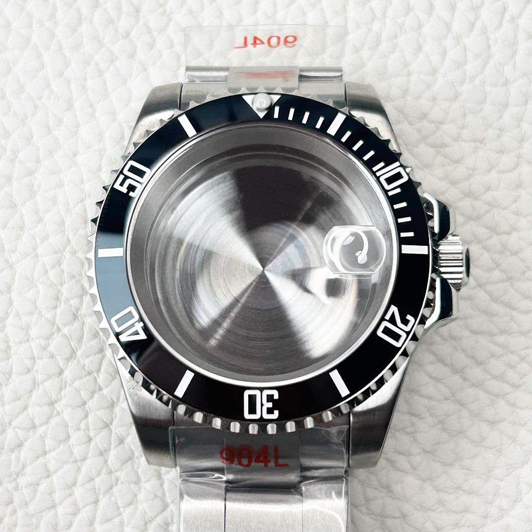 40MM SUB GMT unidirectional bezel Black Watch Case Sapphire Fit NH34 NH35 NH36