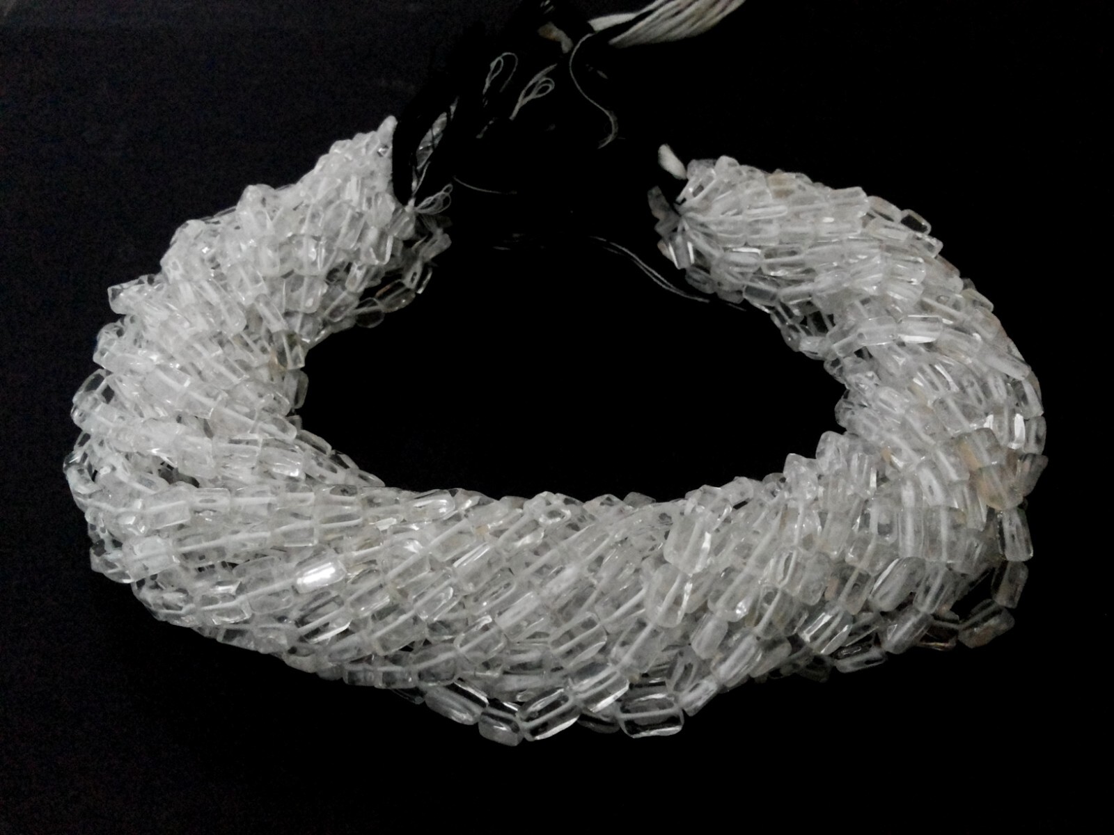 5 Strand Natural Multi Stone Square Smooth 4×7-5x8mm Natural Stone Beads 12″inch