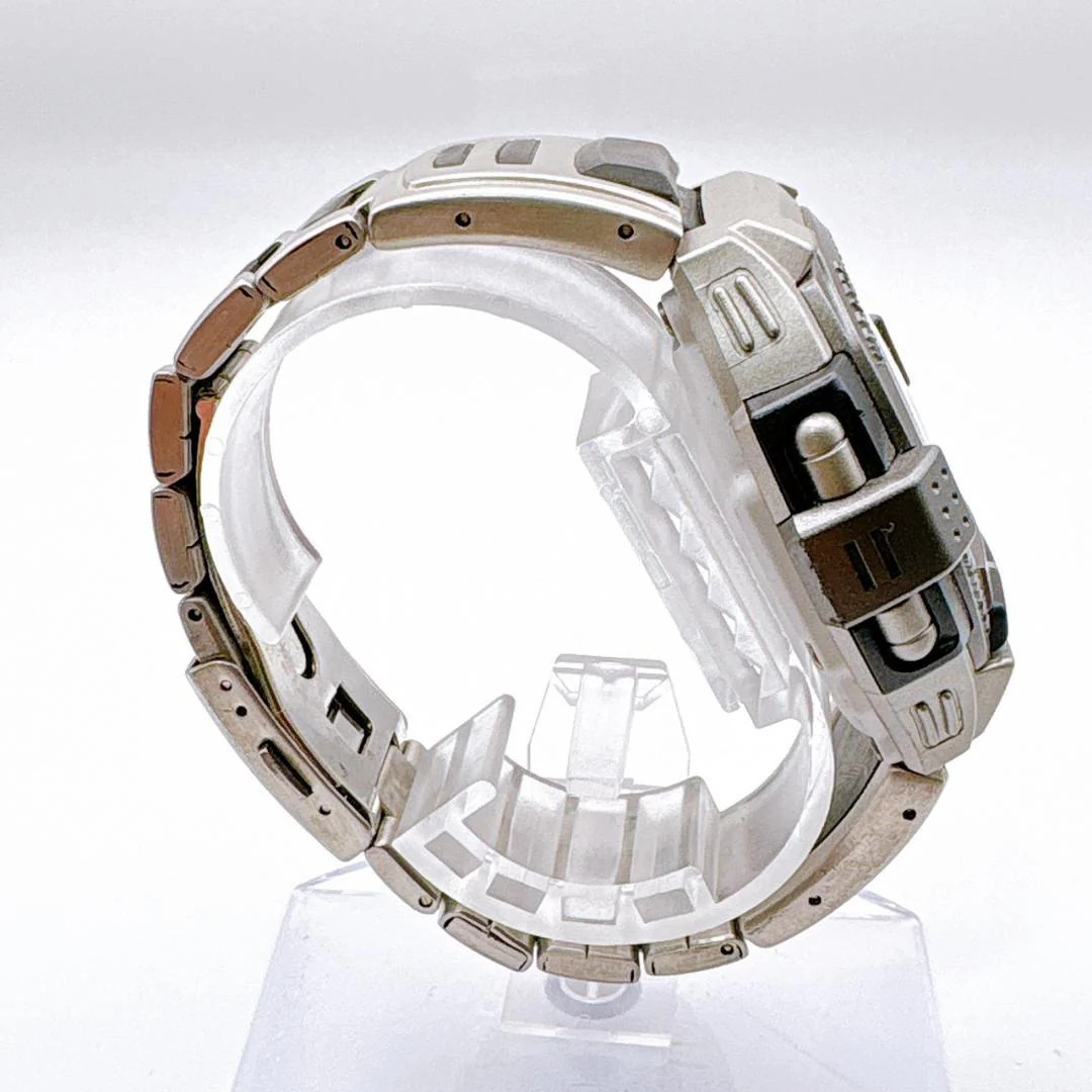 Casio Vivcel Vcl-100 Module 1555 Digital Silver-Toned Watch