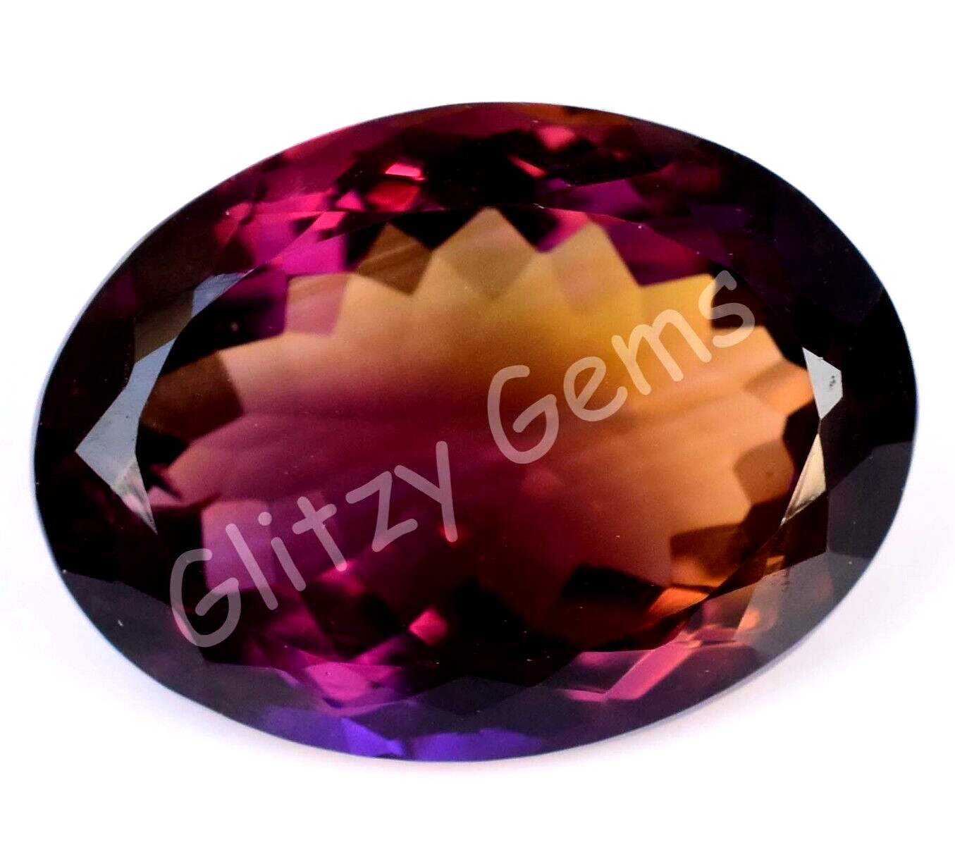 16.20 Ct Natural Bolivia Bi-Color Ametrine Oval Certified Untreated Gemstone