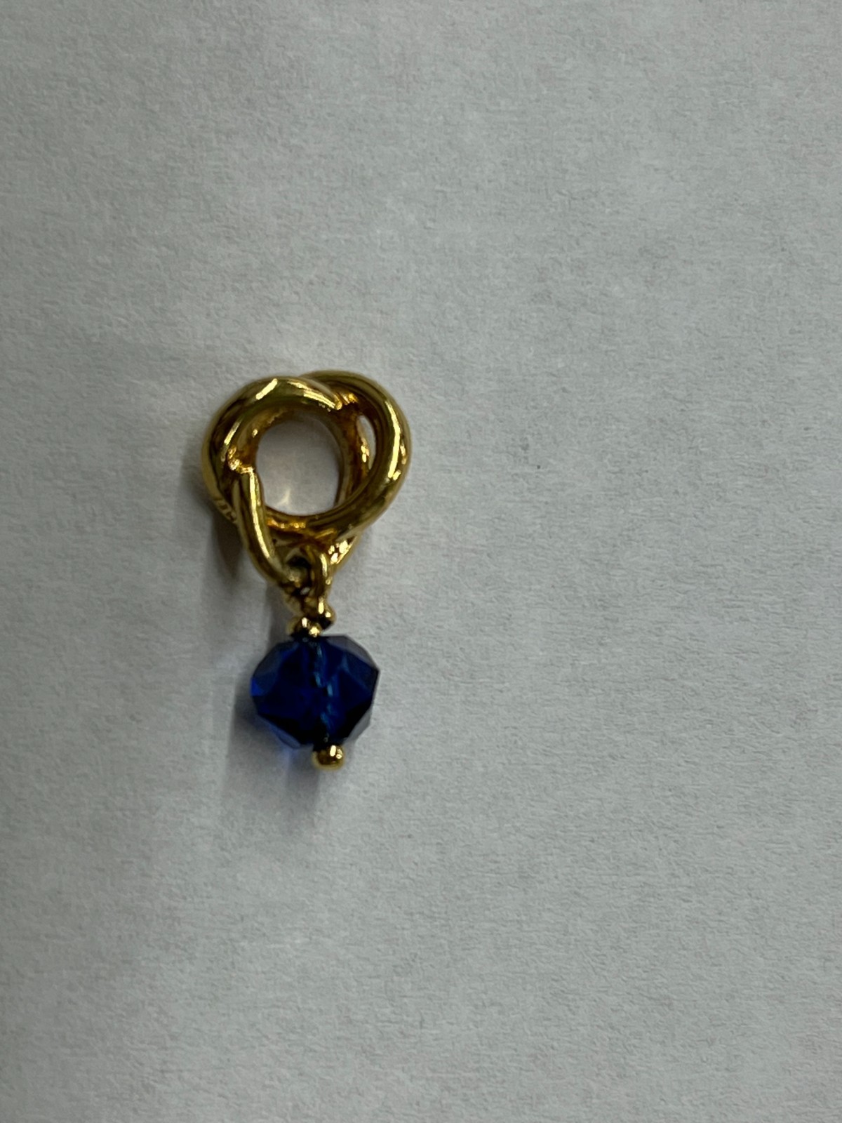 Authentic PANDORA #763462C09 Faceted Blue Eternity Circle Shine Charm -September