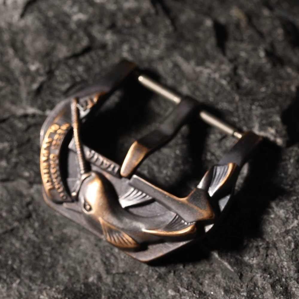Metal Watch Bands Buckle Durable Bronze Colorful Leather Strap Clasp 22-26mm