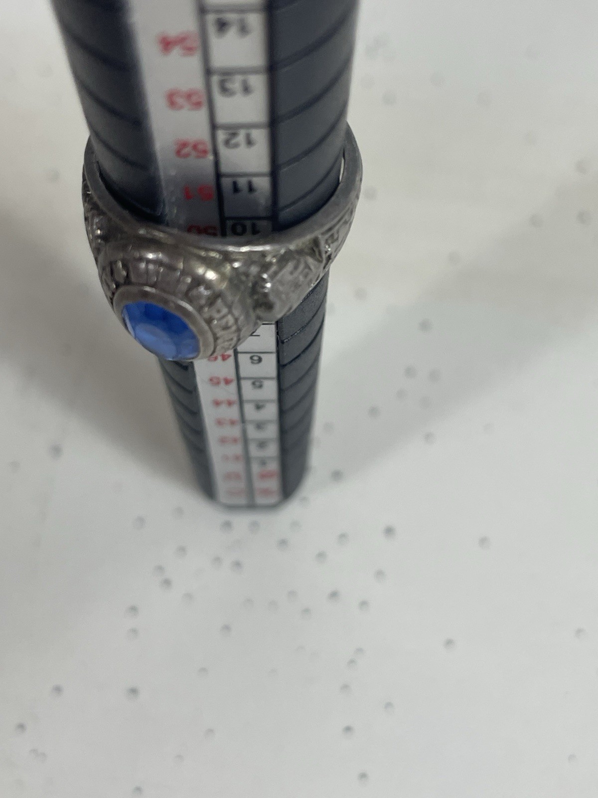 925 Sterling Silver Balfour School College 1986 Pembroke ring Size 5 Blue Stone