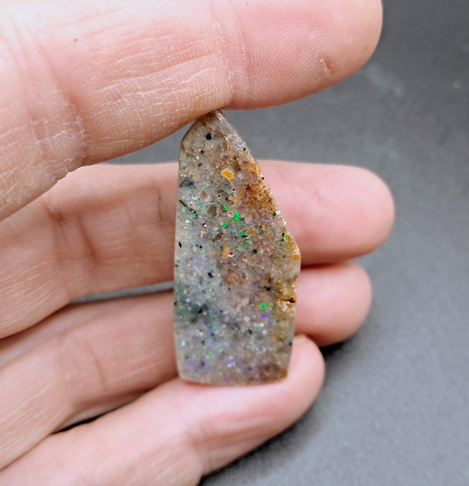 Louisiana Opal Cabochon 43.5 X 18 mm Freeform