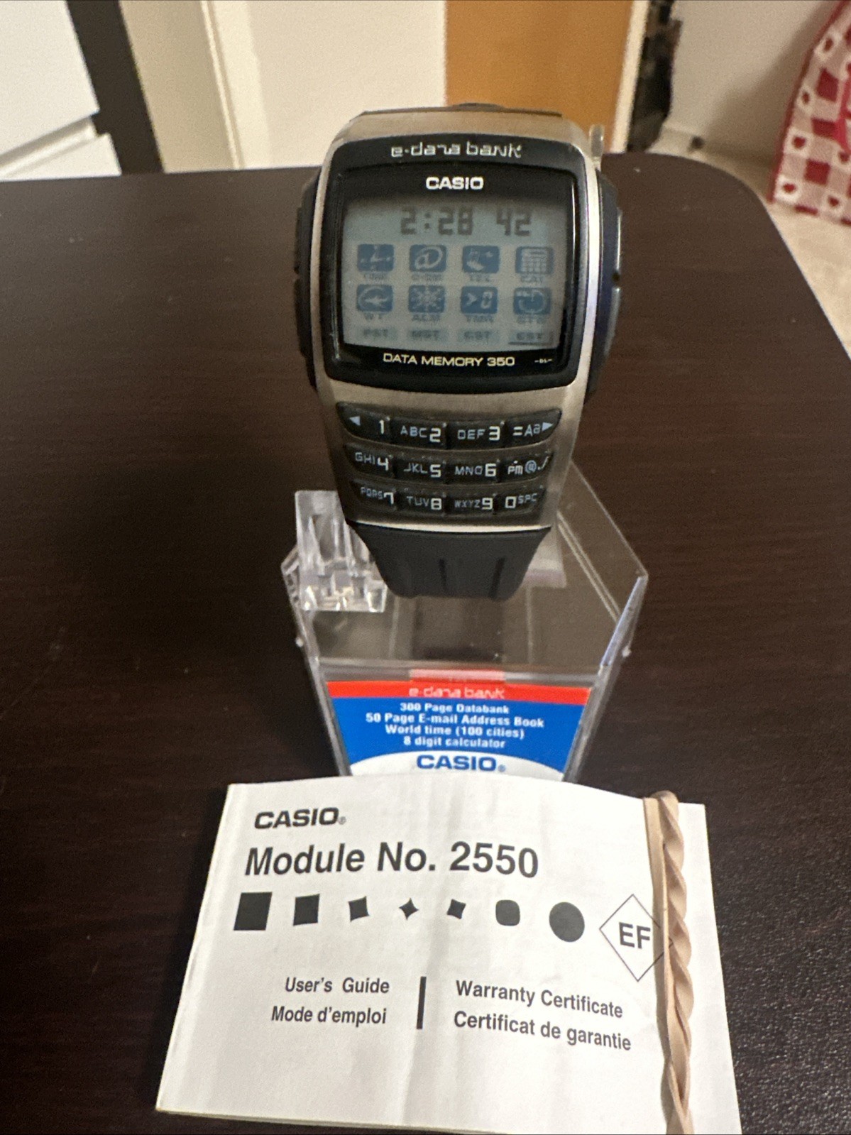 Casio EDB-610 DataBank Module No. 2550 Wrist Watch for Men Never Worn New Batt.