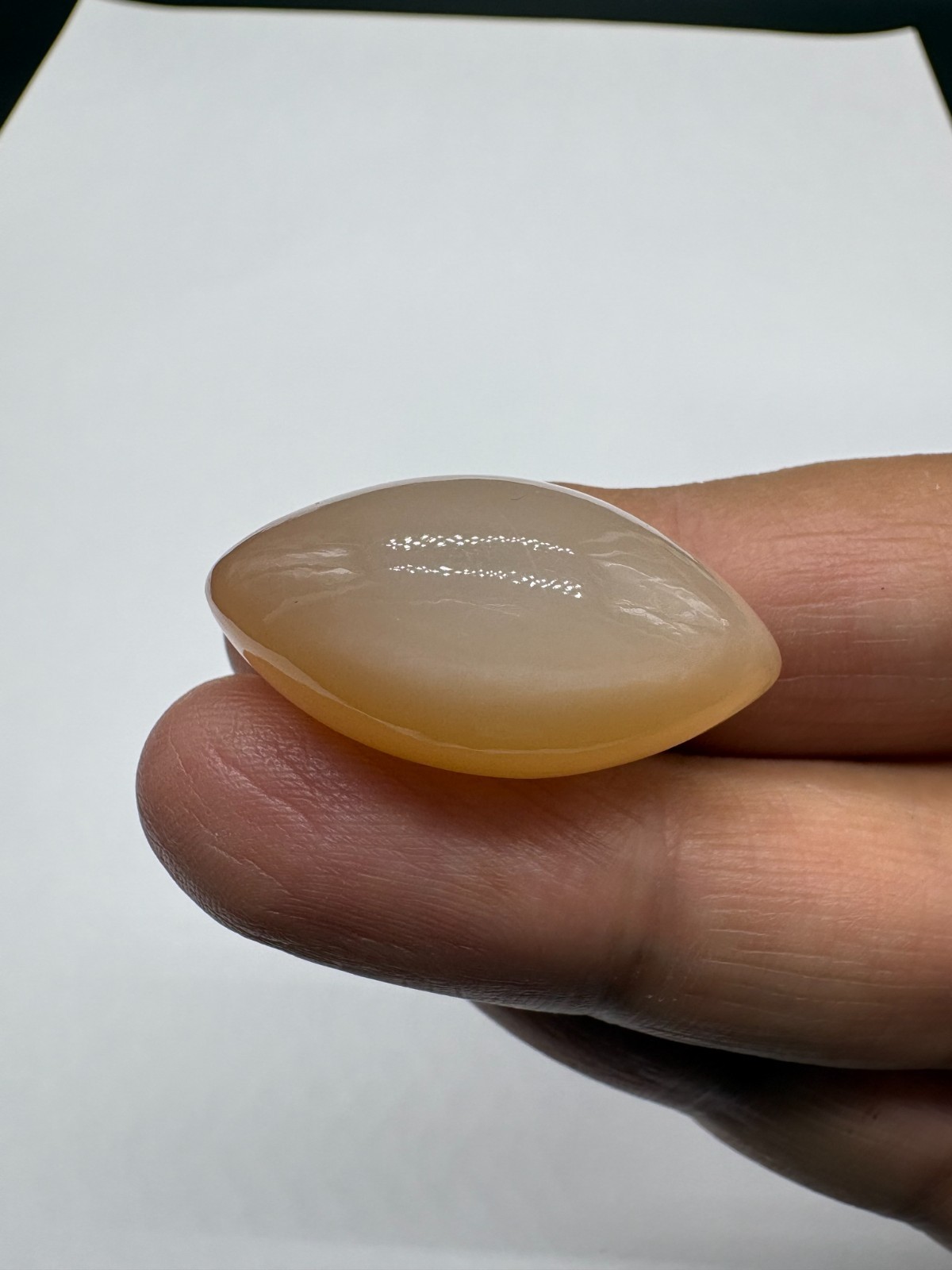 Natural Peach Moonstone Marquise Cabochon 30X15mm Loose Gemstone | 30.02 Carats