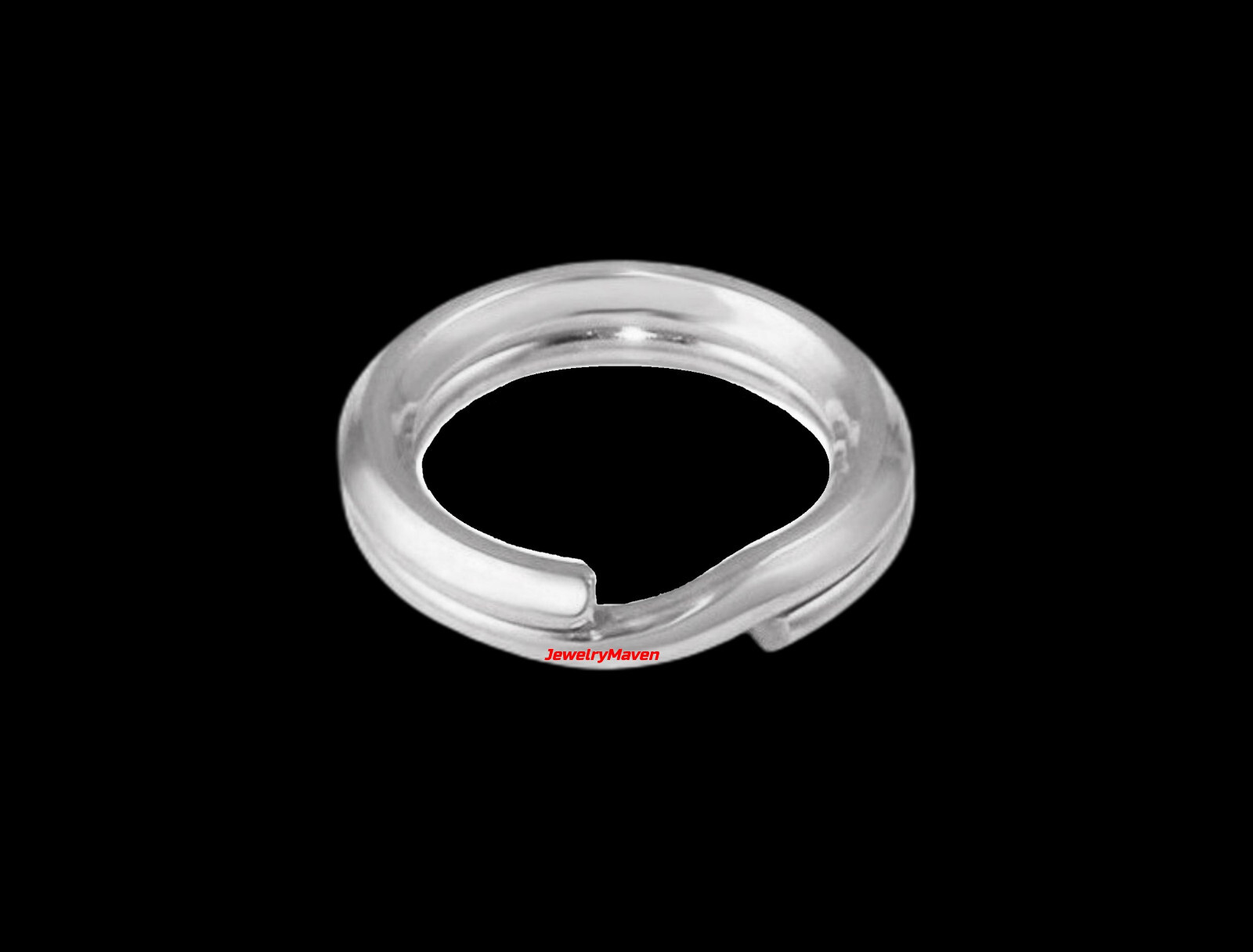10mm OD 14gauge 950 SOLID PALLADIUM Round Split Jump Ring Clasp Charm Keychain